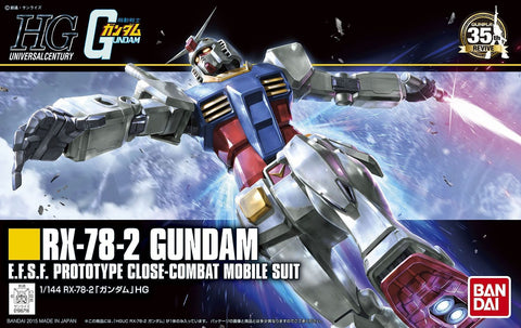 A Bandai Spirits HGUC #191 1/144 RX-78-2 Gundam (Revive) 'Mobile Suit Gundam' priced at $17.75 available from Echelon Hobbies