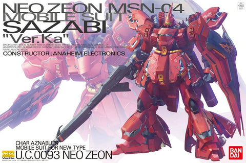 A Bandai MG 1/100 Sazabi (Ver. Ka) 'Mobile Suit Gundam: Char's Counterattack' priced at $143.25 available from Echelon Hobbies