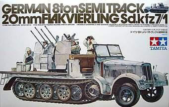 A Tamiya 1/35 German 8-Ton Halftrack Sd.Kfz 7/1 priced at $38.99 available from Echelon Hobbies