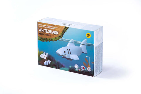 A White Shark - Magnetic 3D Puzzle Diorama priced at $19.99 available from Echelon Hobbies