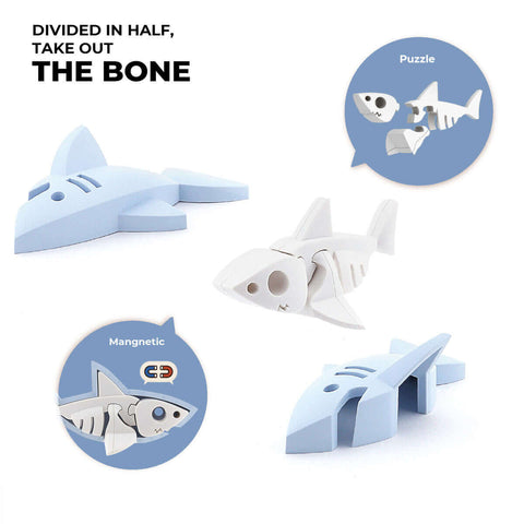 A White Shark - Magnetic 3D Puzzle Diorama priced at $19.99 available from Echelon Hobbies