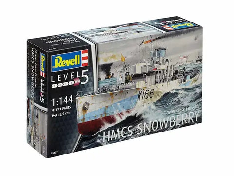 A Revell HMCS Snowberry Flower Class Corvette model kit priced at $85.99 available from Echelon Hobbies