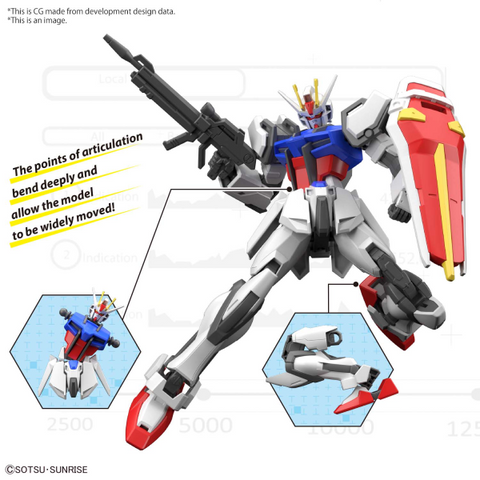 A BANDAI Hobby ENTRY GRADE 1/144 STRIKE GUNDAM priced at $13.50 available from Echelon Hobbies