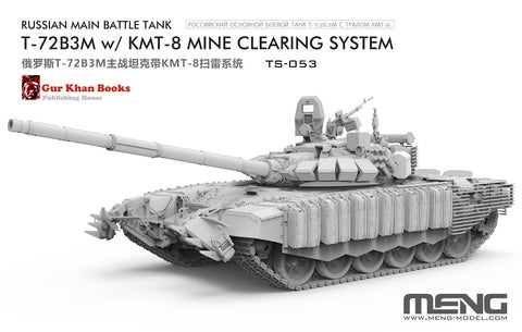 A Meng 1/35 Russian Main Battle Tank T-72B3M w/ KMT-8 Mine Clearing System priced at $106.99 available from Echelon Hobbies