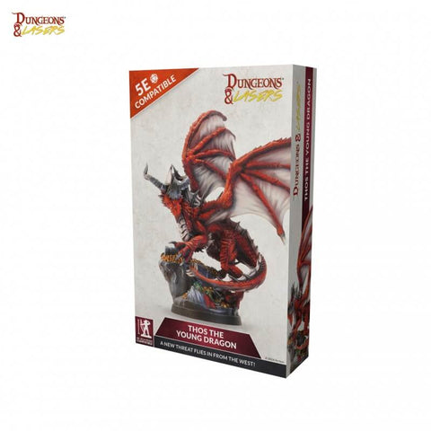 A Dungeons and Lasers Thos the Young Dragon priced at $42.49 available from Echelon Hobbies