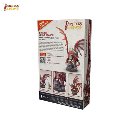 A Dungeons and Lasers Thos the Young Dragon priced at $42.49 available from Echelon Hobbies