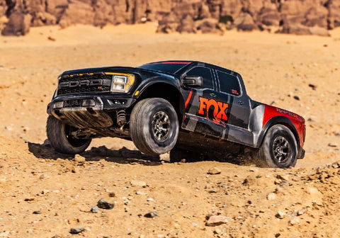 A Traxxas Ford Raptor R w/ Brushless VXL-3s ESC - Fox priced at $699.98 available from Echelon Hobbies