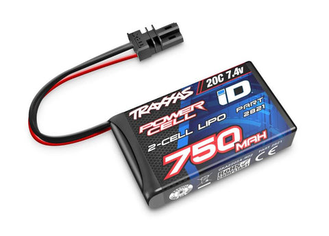 A Traxxas 750mAh 2S 7.4V 20C LiPo ID Softcase Battery priced at $29.98 available from Echelon Hobbies