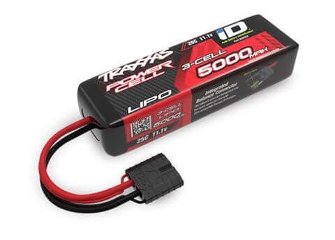 A Traxxas 5000mAh 3S 11.1V 25C LiPo iD Connector Soft Case priced at $99.98 available from Echelon Hobbies