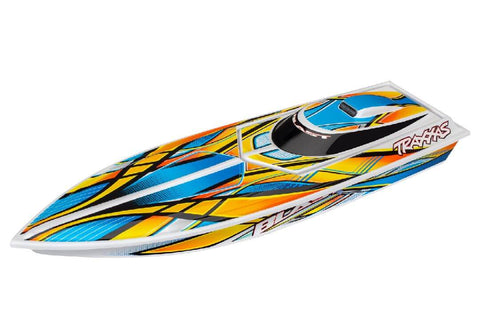 A Traxxas Blast 24" High Performance RTR Race Boat priced at $259.98 available from Echelon Hobbies