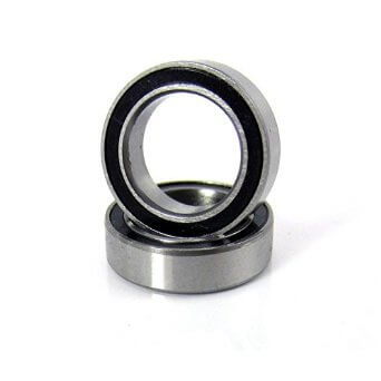 A Traxxas Ball bearings, black rubber sealed (10x15x4mm) (2) priced at $9.98 available from Echelon Hobbies