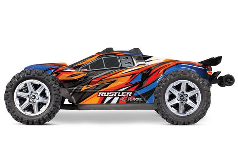 A Traxxas Rustler VXL Brushless 1/10 4x4 Stadium Truck RTR - Orange priced at $559.98 available from Echelon Hobbies