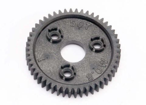 A Traxxas Spur gear, 50-tooth (0.8 metric pitch, compatible with 3 priced at $4.98 available from Echelon Hobbies