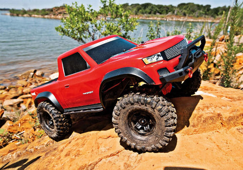 A Traxxas TRX-4 Sport 1/10 Scale 4X4 Trail Truck - Red priced at $519.98 available from Echelon Hobbies