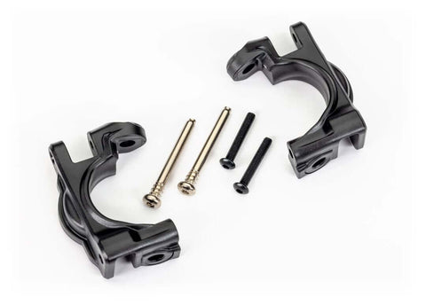 A Traxxas Caster blocks (c-hubs), extreme heavy duty, black priced at $9.98 available from Echelon Hobbies