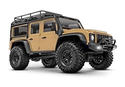 A Traxxas TRX-4M Land Rover Defender 1/18 RTR Trail Truck priced at $219.98 available from Echelon Hobbies