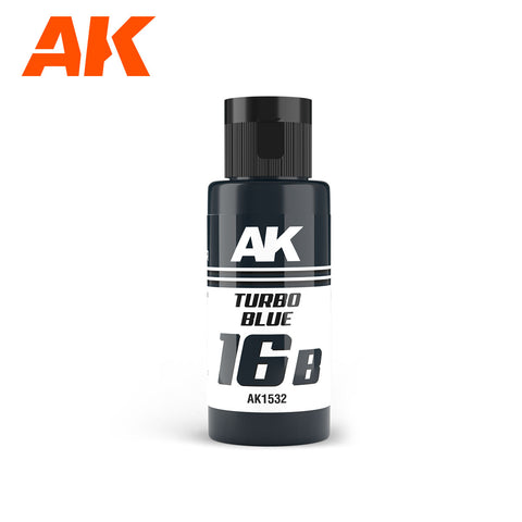 A AK Dual Exo 16B Turbo Blue 60ml priced at $8.99 available from Echelon Hobbies