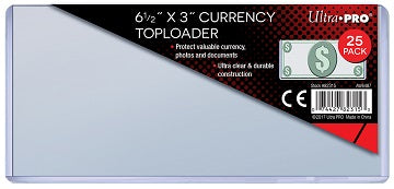 Ultra Pro TOPLOAD SP 6.5 X 3 CURRENCY 25CT (1/20)