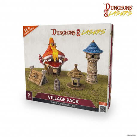 A Dungeons and Lasers Village Pack priced at $64.49 available from Echelon Hobbies