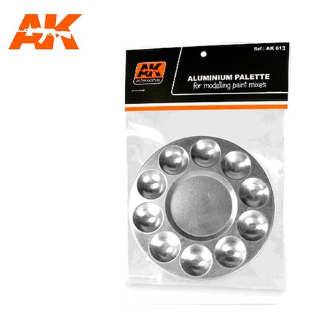 A AK Interactive Aluminum Palette 10 Wells priced at $6.99 available from Echelon Hobbies