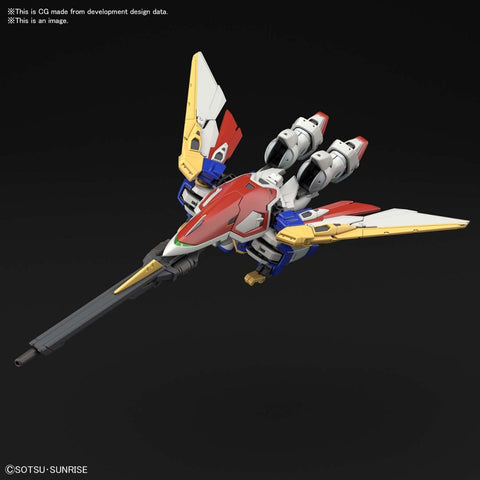 A Bandai Spirits Hobby RG 1/144 #35 Wing Gundam 'Mobile Suit Gundam Wing' priced at $52.75 available from Echelon Hobbies