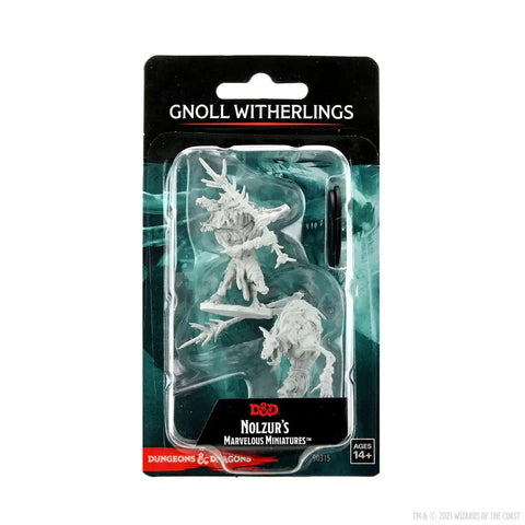 A D&D NOLZUR'S MARVELOUS MINIATURES: GNOLL WITHERLINGS priced at $7.99 available from Echelon Hobbies