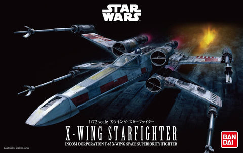 A Bandai Star Wars 1/72 X-Wing Starfighter Plastic Model Kit priced at $45.99 available from Echelon Hobbies