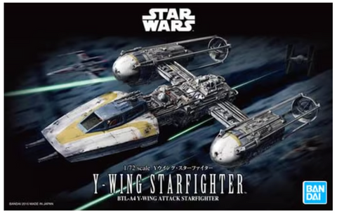 A Bandai Star Wars Y-Wing Starfighter 1/72 Model Kit priced at $59.99 available from Echelon Hobbies