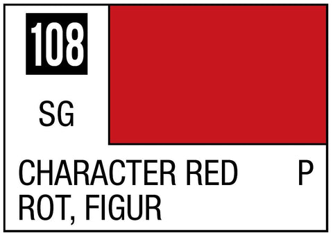 A Mr. Color 108 - Character Red - 10ml priced at $3.99 available from Echelon Hobbies