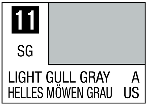 A Mr. Color 11 - Light Gull Gray - 10ml priced at $3.99 available from Echelon Hobbies