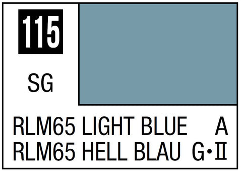 A Mr. Color 115 - RLM65 Light Blue - 10ml priced at $3.99 available from Echelon Hobbies