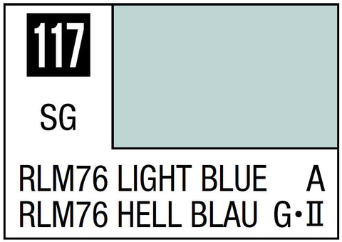 A Mr. Color 117 - RLM76 Light Blue - 10ml priced at $3.99 available from Echelon Hobbies