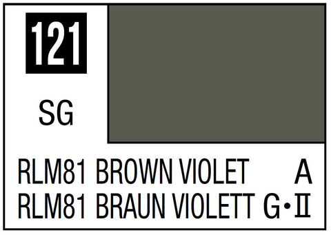 A Mr. Color 121 - RLM81 Brown Violet - 10ml priced at $3.99 available from Echelon Hobbies