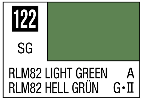 A Mr. Color 122 RLM82 Light Green - 10ml priced at $3.99 available from Echelon Hobbies