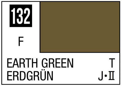 A Mr. Color 132 - Earth Green - 10ml priced at $3.99 available from Echelon Hobbies