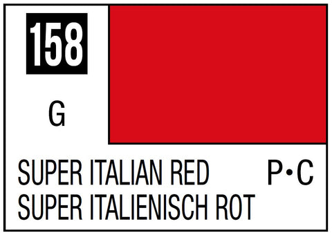 A Mr. Color 158 - Super Italian Red - 10ml priced at $3.99 available from Echelon Hobbies