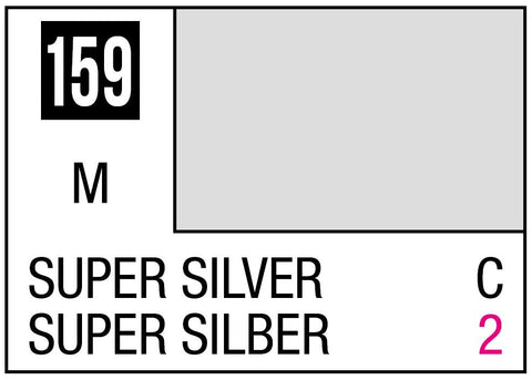 A Mr. Color 159 - Super Silver - 10ml priced at $3.99 available from Echelon Hobbies