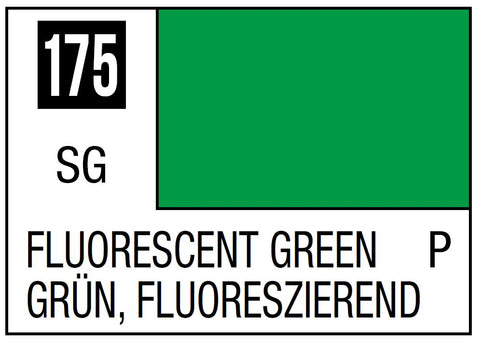 A Mr. Color 175 - Fluorescent Green - 10ml priced at $3.99 available from Echelon Hobbies