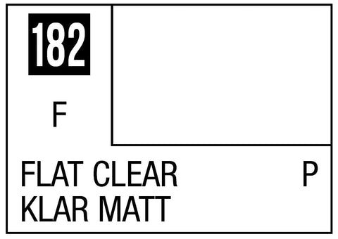 A Mr. Color 182 - Flat Clear - 10ml priced at $3.99 available from Echelon Hobbies