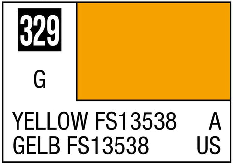 A Mr. Color 329 Yellow FS13538 - 10ml priced at $3.99 available from Echelon Hobbies