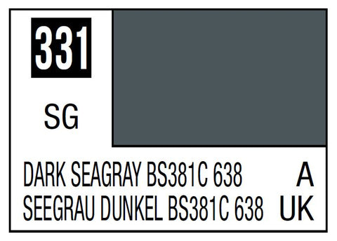 A Mr. Color 331 - Dark Seagray Bs381C 638 - 10ml priced at $3.99 available from Echelon Hobbies