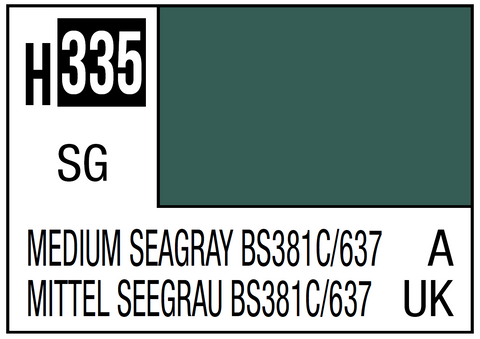 A Mr. Color 335 Medium Seagray BS381C 637 - 10ml priced at $3.99 available from Echelon Hobbies