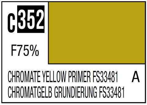 A Mr. Color 352 Chromate Yellow Primer FS33481 - 10ml priced at $3.99 available from Echelon Hobbies