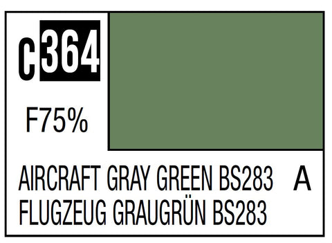 A Mr. Color C364 Aircraft Gray Green BS283 - 10ml priced at $3.99 available from Echelon Hobbies