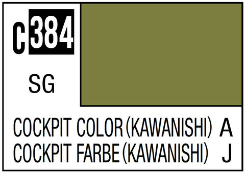 A Mr. Color 384 Cockpit Color, Kawanishi - 10ml priced at $3.99 available from Echelon Hobbies