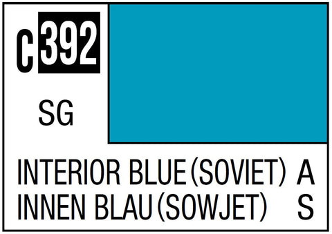 A Mr. Color 392 Interior Blue. Soviet Aircraft Cockpit - 10ml priced at $3.99 available from Echelon Hobbies