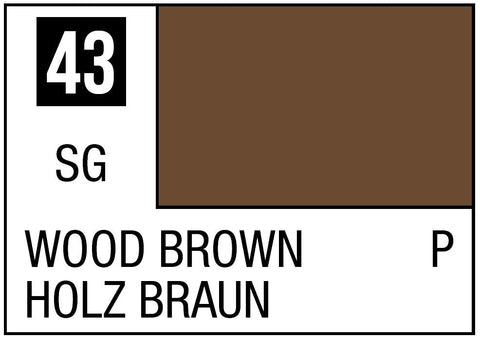 A Mr. Color 43 - Wood Brown - 10ml priced at $3.99 available from Echelon Hobbies