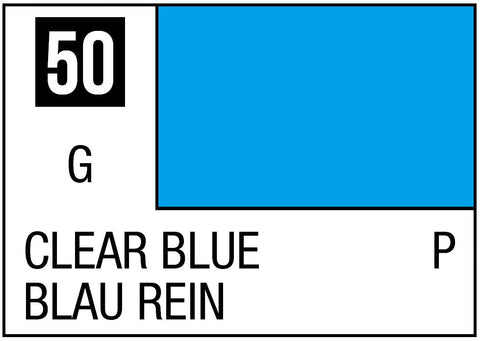 A Mr. Color 50 - Clear Blue - 10ml priced at $3.99 available from Echelon Hobbies