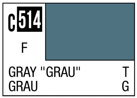 A Mr. Color C514 Gray 'Grau' - 10ml priced at $3.99 available from Echelon Hobbies