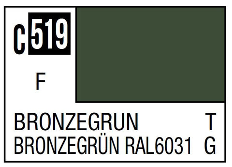 A Mr. Color C519 Bronzegrun - 10ml priced at $3.99 available from Echelon Hobbies